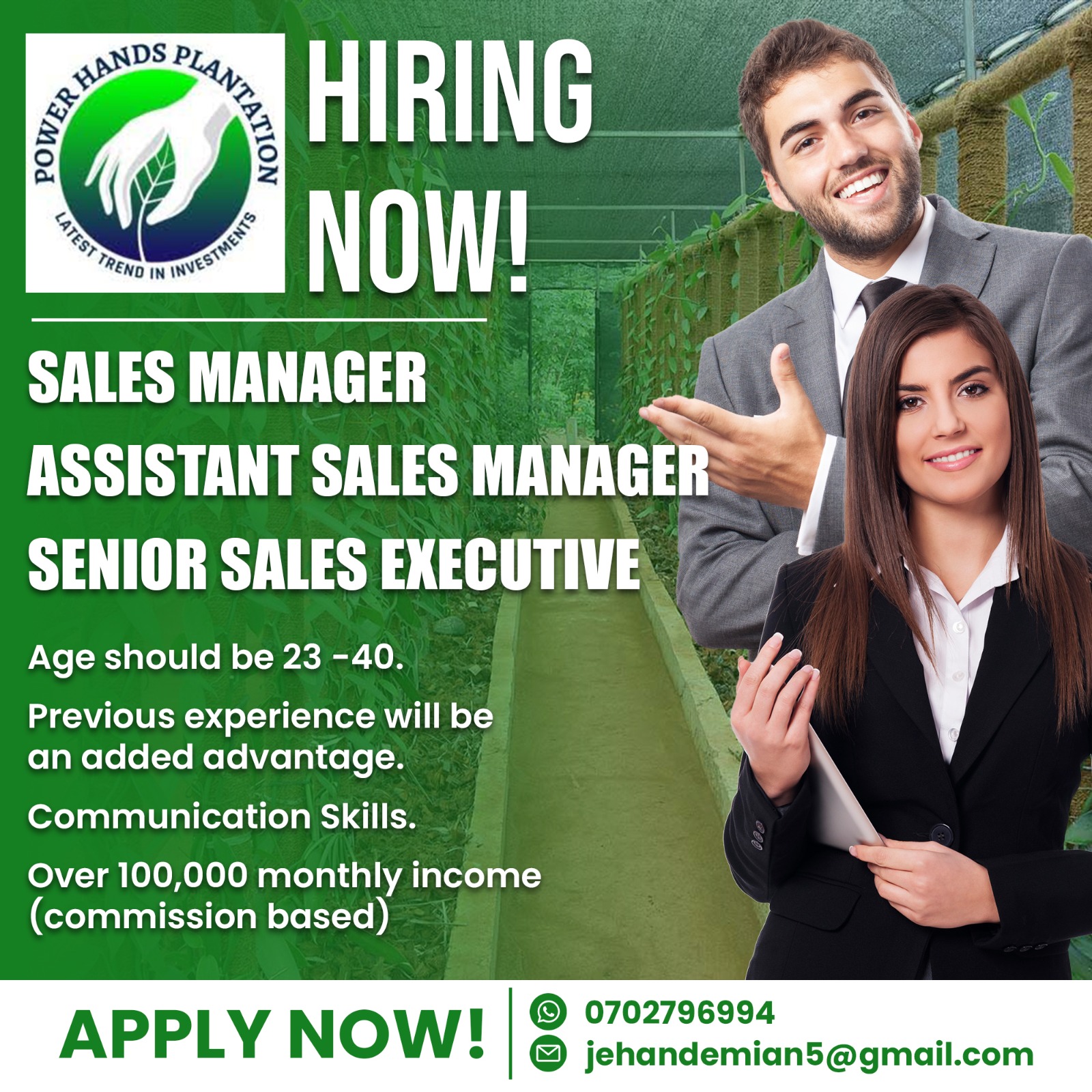 Was Verdient Ein Senior Sales Manager Sales Manager/Assistant Sales Manager/Senior Sales Executive | Ja-Ela