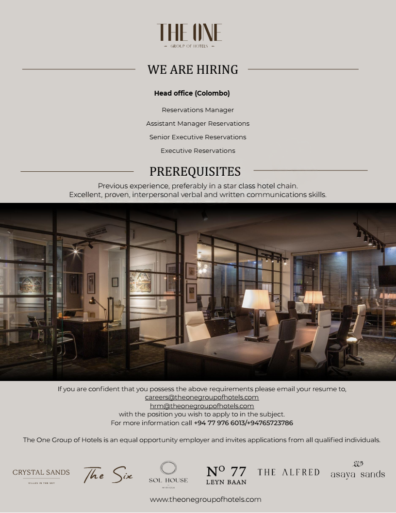 Assistant Manager – Reservations | Colombo