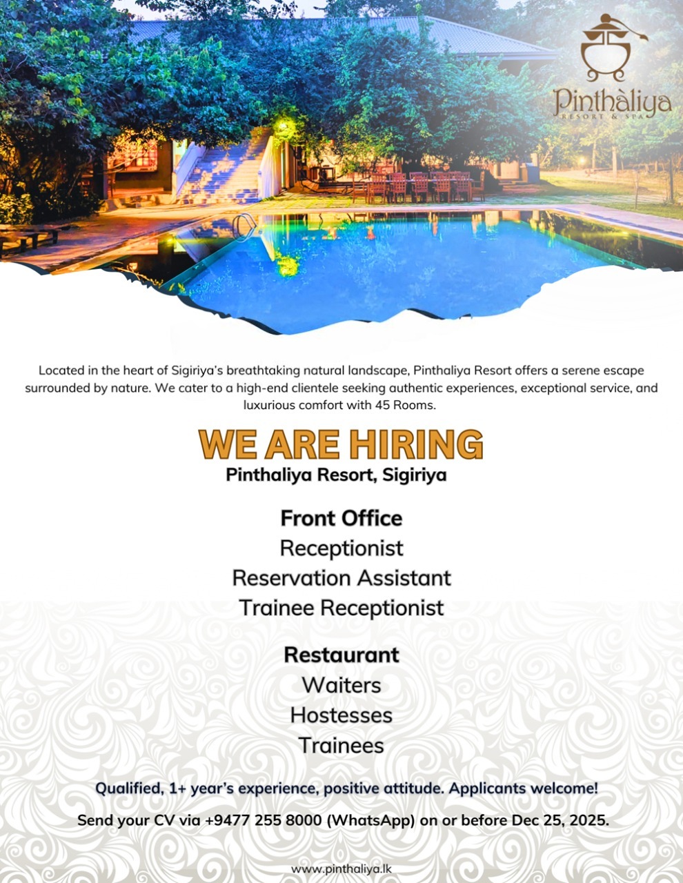 Reservation Assistant | Sigiriya